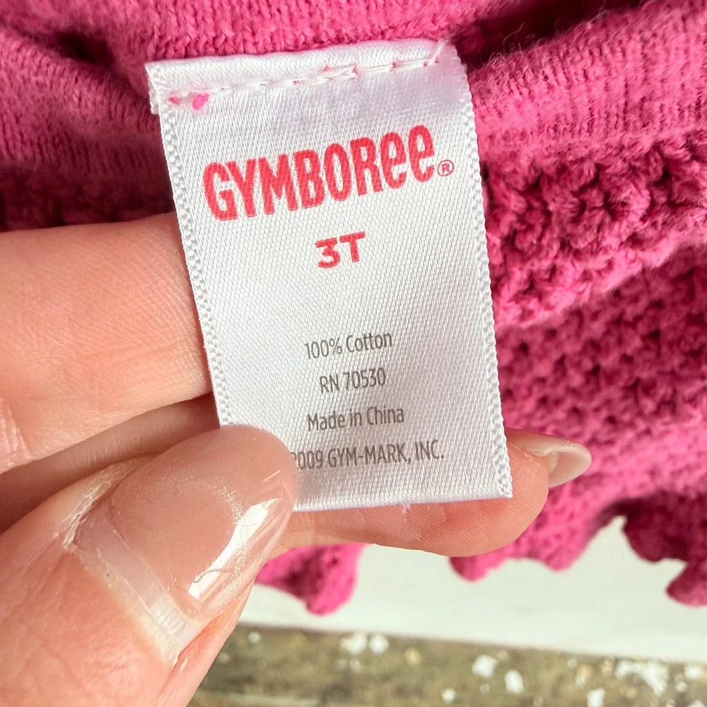 Vtg Gymboree Skirt Crochet Knit‎ Ruffle Mini Pink Toddler Girls 3T 100% Cotton
